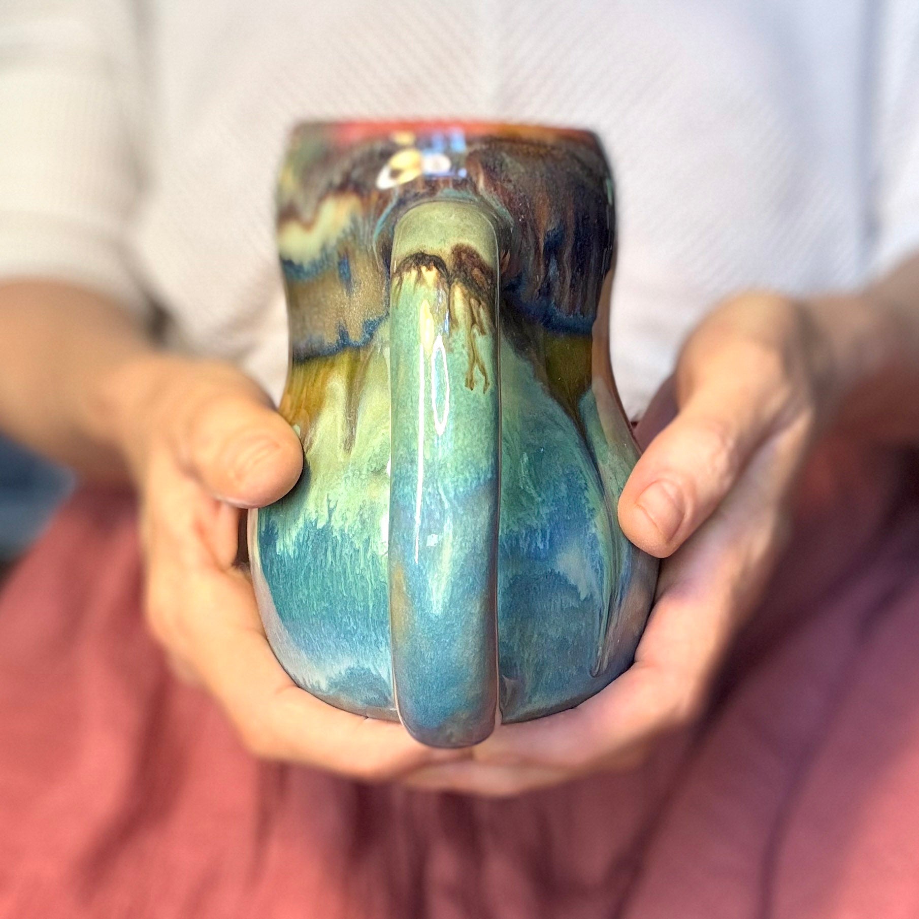 02-D Green PROTOTYPE Mid Mod Mug - TOP SHELF, 20 oz.