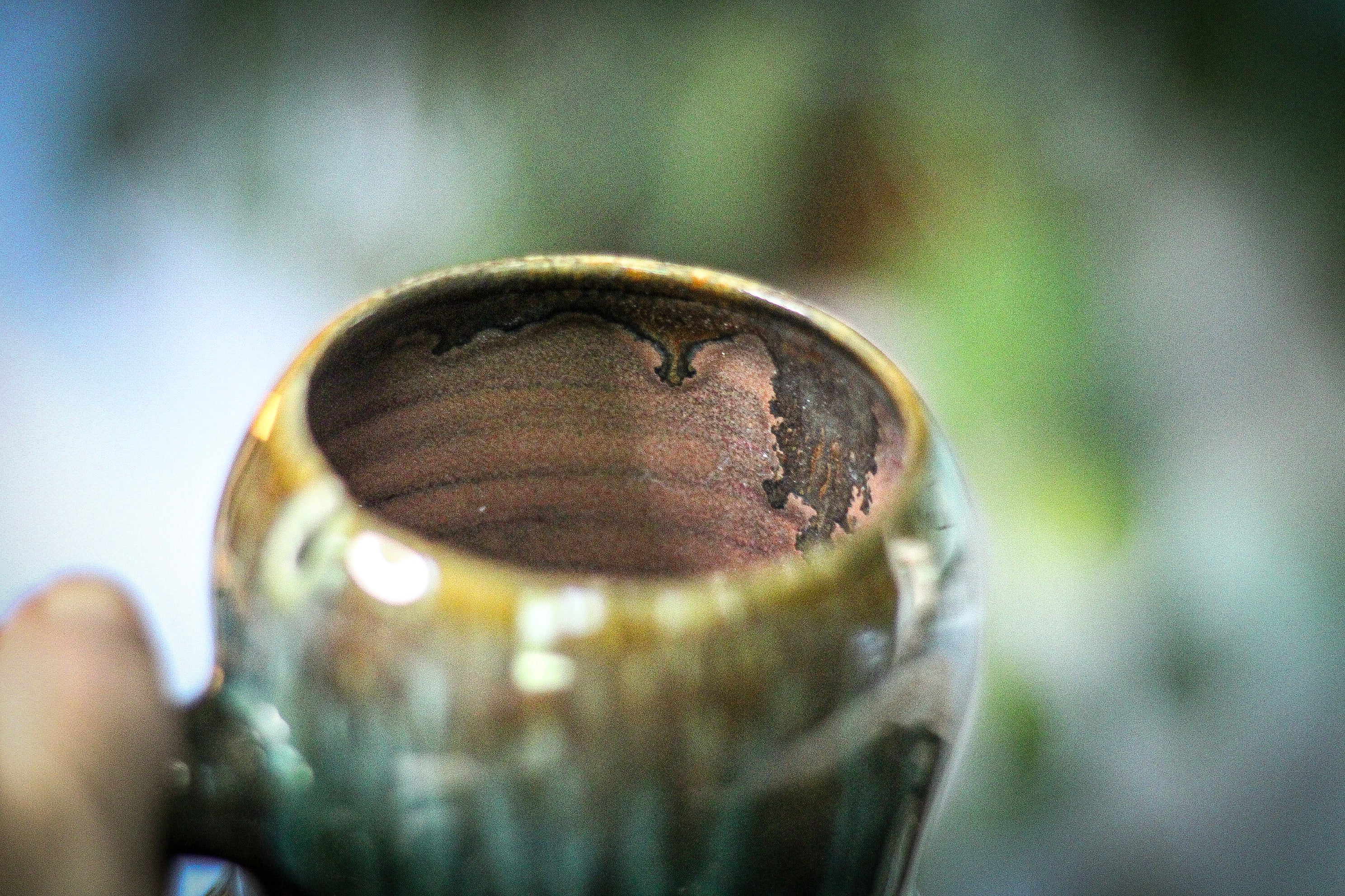 01-D Mossy Wave Notched Acorn Gourd Mug, 19 oz.