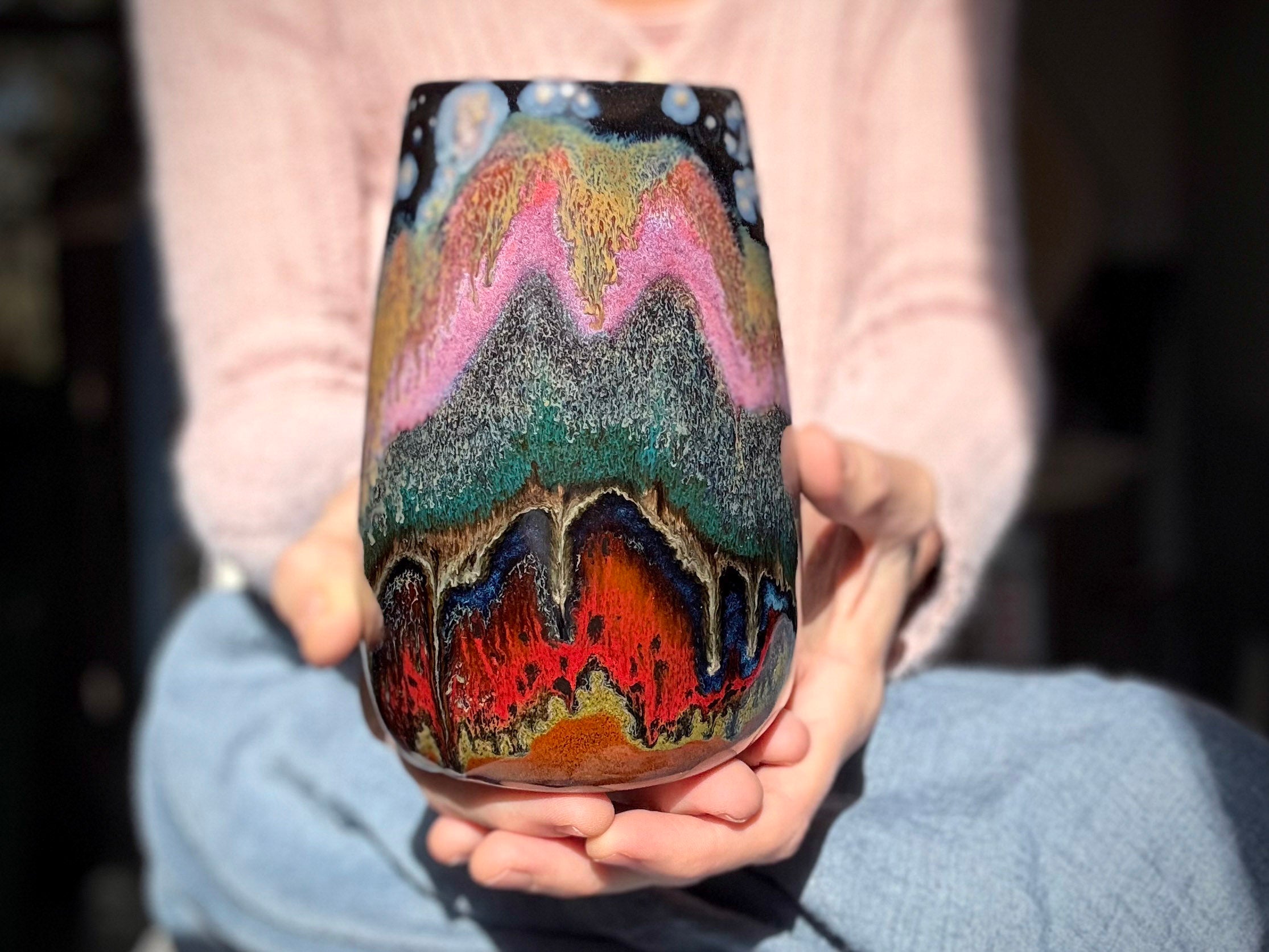 02-A Starry Night Variation Mug - TOP SHELF MISFIT, 24 oz.