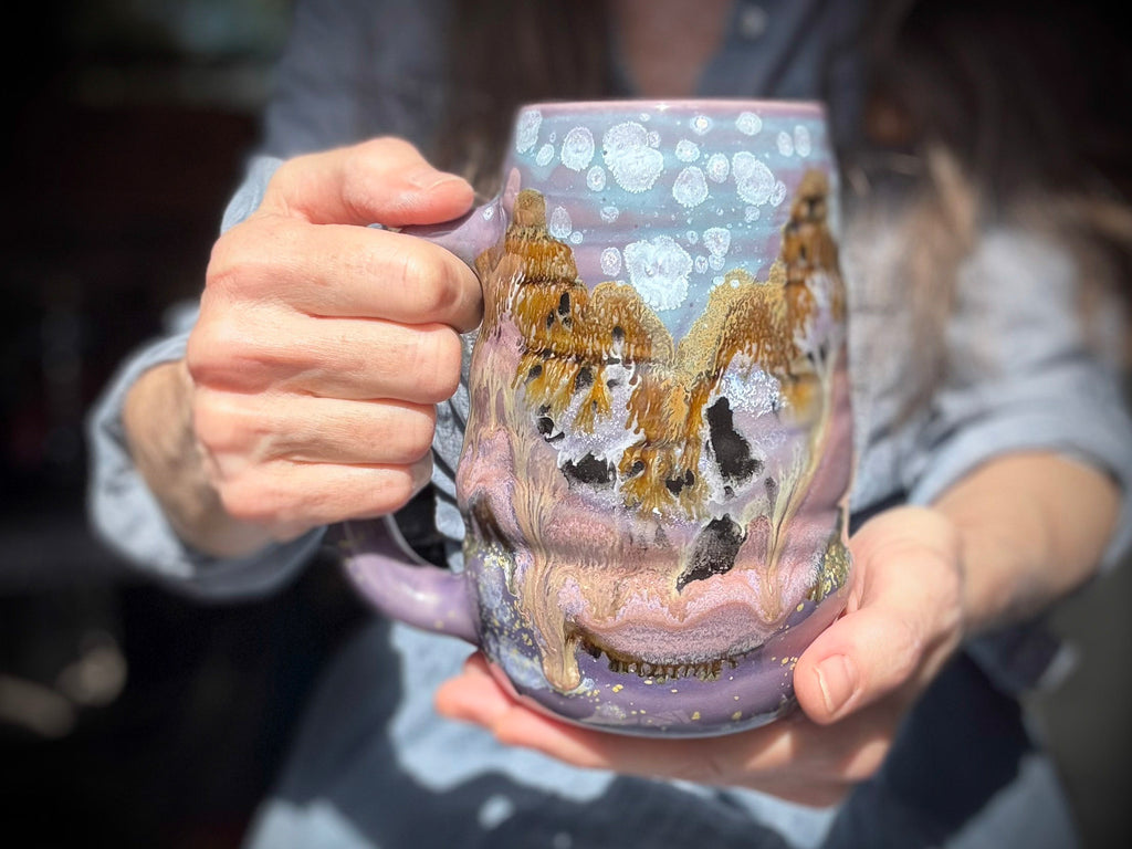 02-C Lavender Fields Swirly Mug, 23 oz.