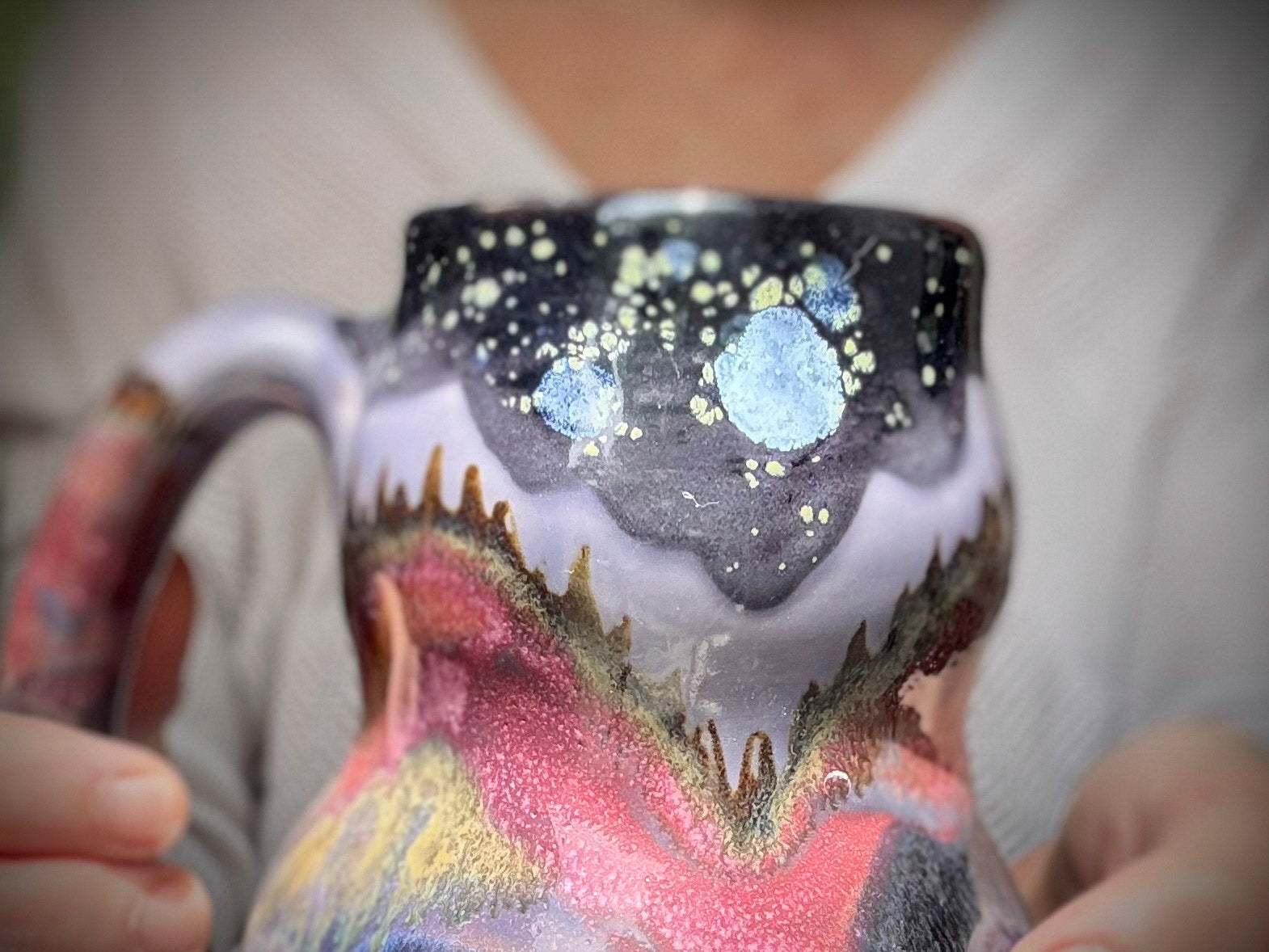 02-B Purple Mountain Majesty Curvy Mug - TOP SHELF MISFIT, 21 oz.