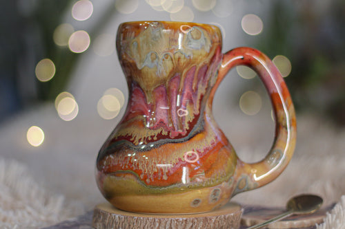 02-B Golden 'Flow' Gourd Mug - TOP SHELF, 18 oz.
