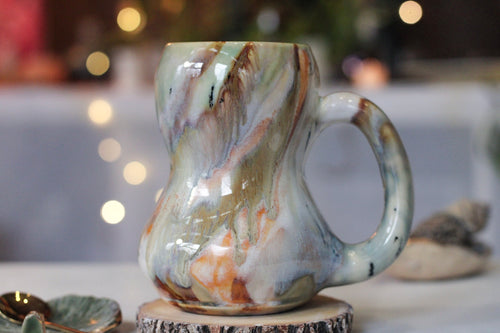 02-B Soft Earth Series PROTOTYPE Acorn Gourd Mug - TOP SHELF, 19 oz.