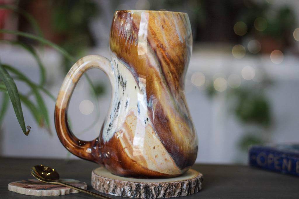 02-B Soft Earth Series PROTOTYPE Gourd Mug - TOP SHELF MISFIT, 24 oz.