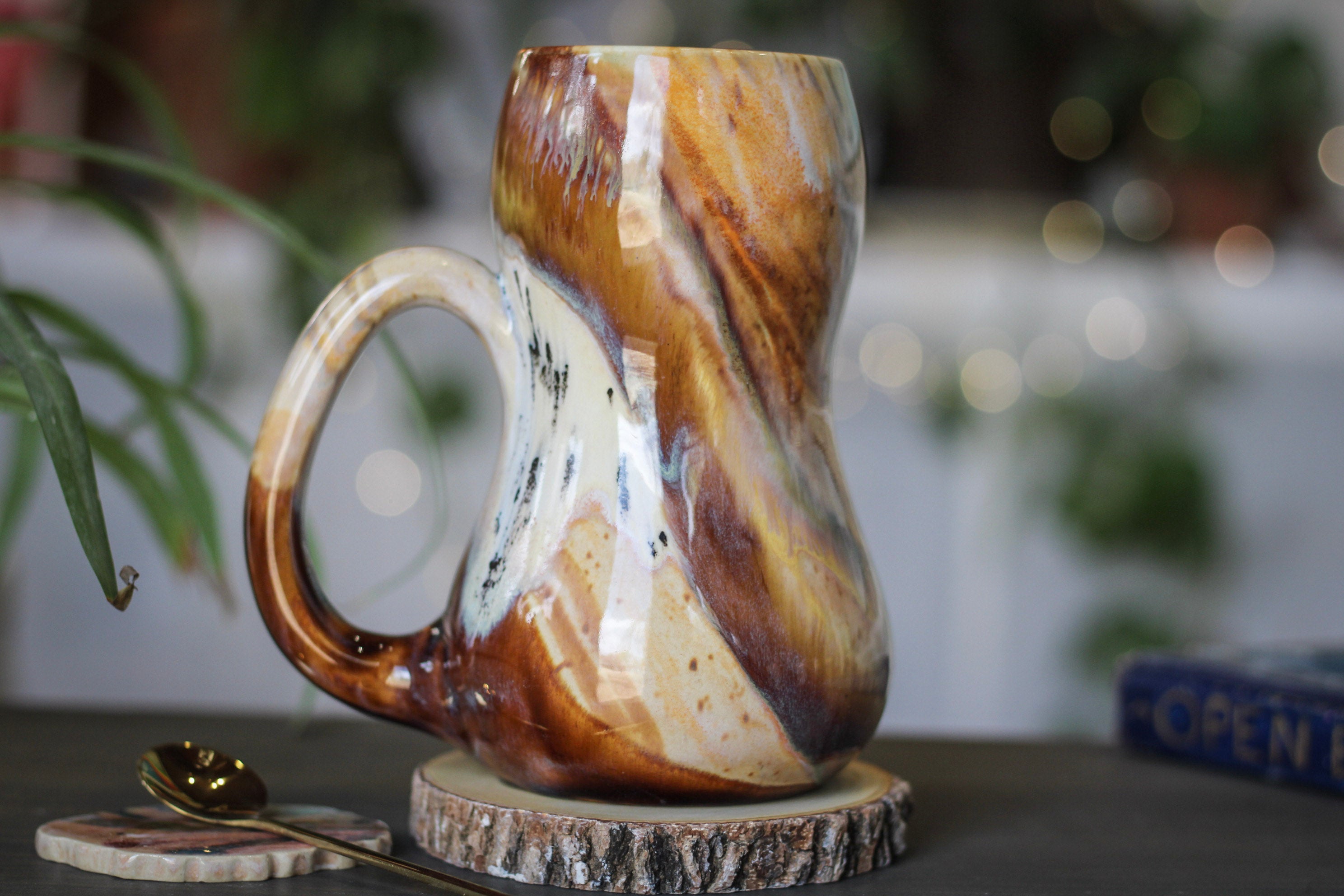 02-B Soft Earth Series PROTOTYPE Gourd Mug - TOP SHELF MISFIT, 24 oz.