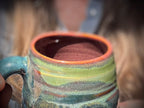 12-D Green 'FLOW' Swirly Mug, 19 oz.