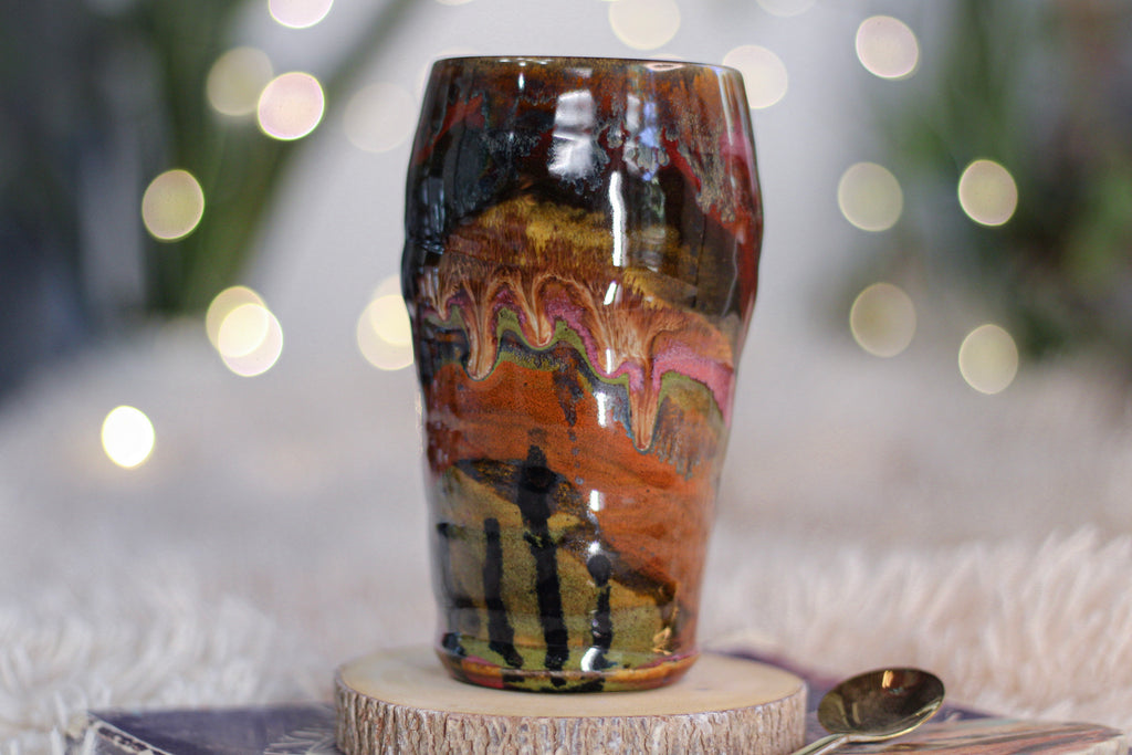 12-C Amber 'Flow' Acorn Beer Cup, 15 oz.