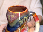 13-C Rainbow Strata Gourd Mug, 20 oz.