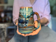 Load image into Gallery viewer, 14-C Turquoise PROTOTYPE Swirly Mug, 26 oz.