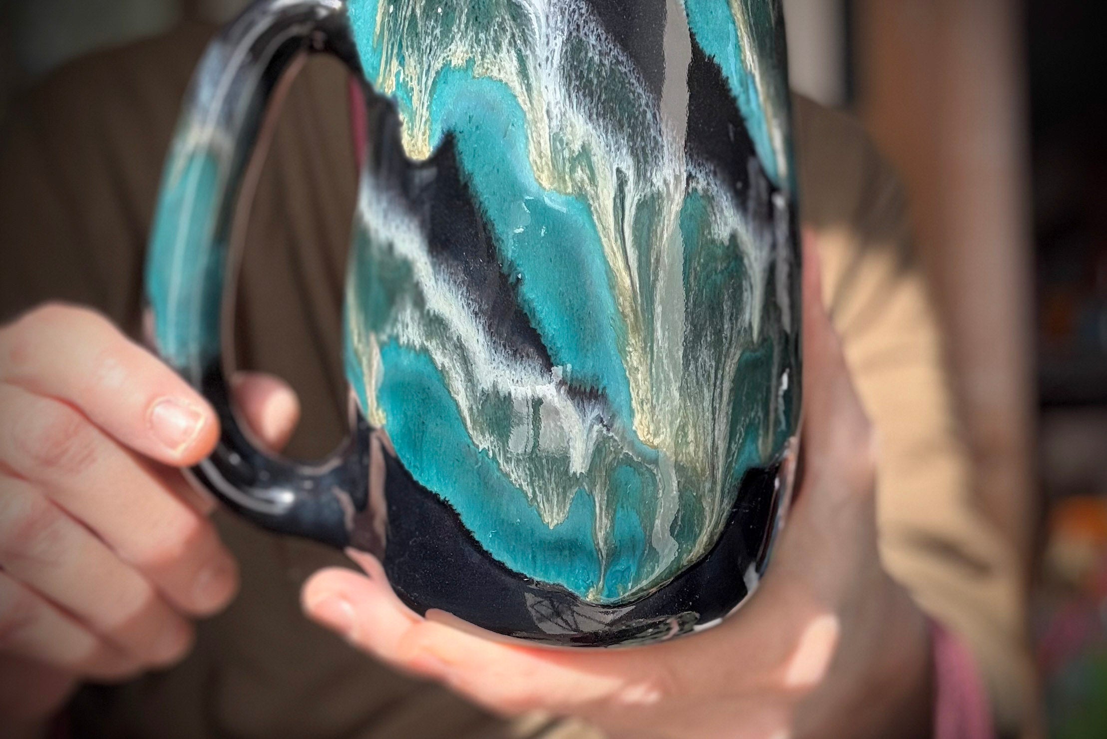 12-E Turquoise Grotto Mug, 22 oz.