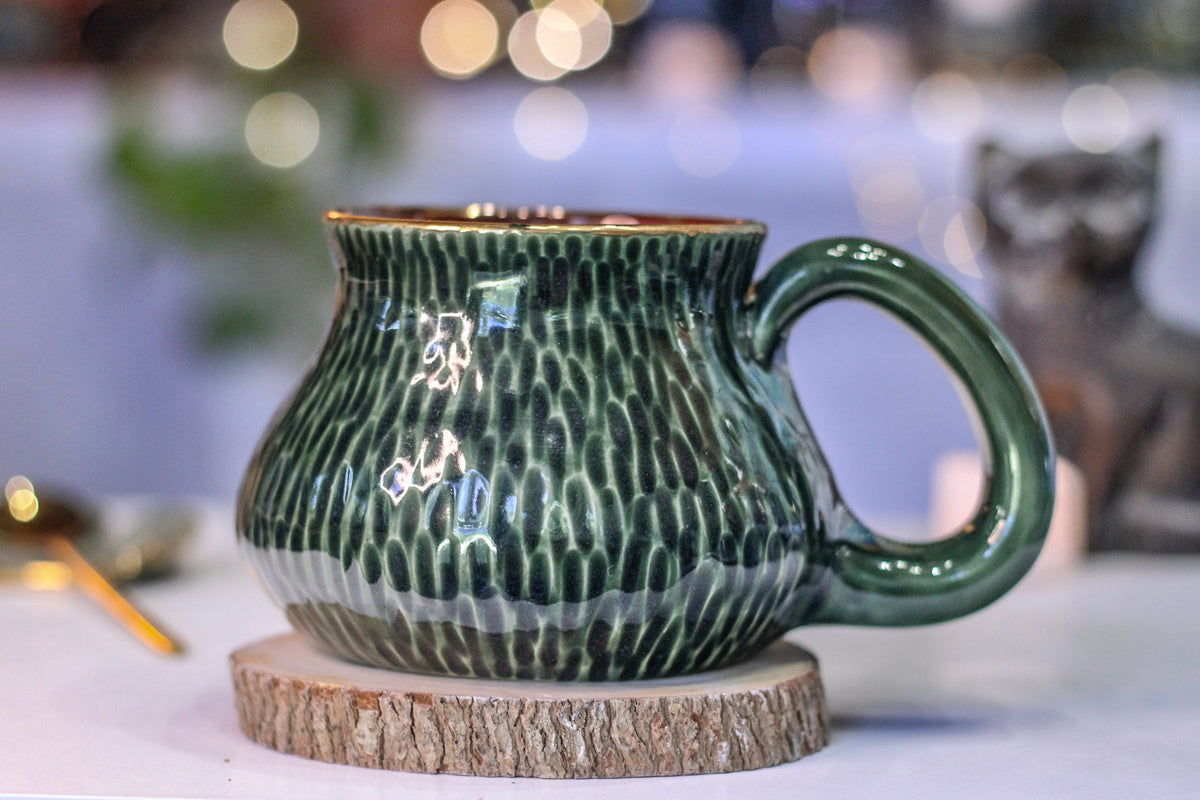 13-D Evergreen Christmas Textured Squat Mug - MISFIT, 19 oz. - 10% off