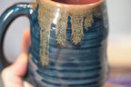 10-F Deep Blue Textured Mug, 16 oz.