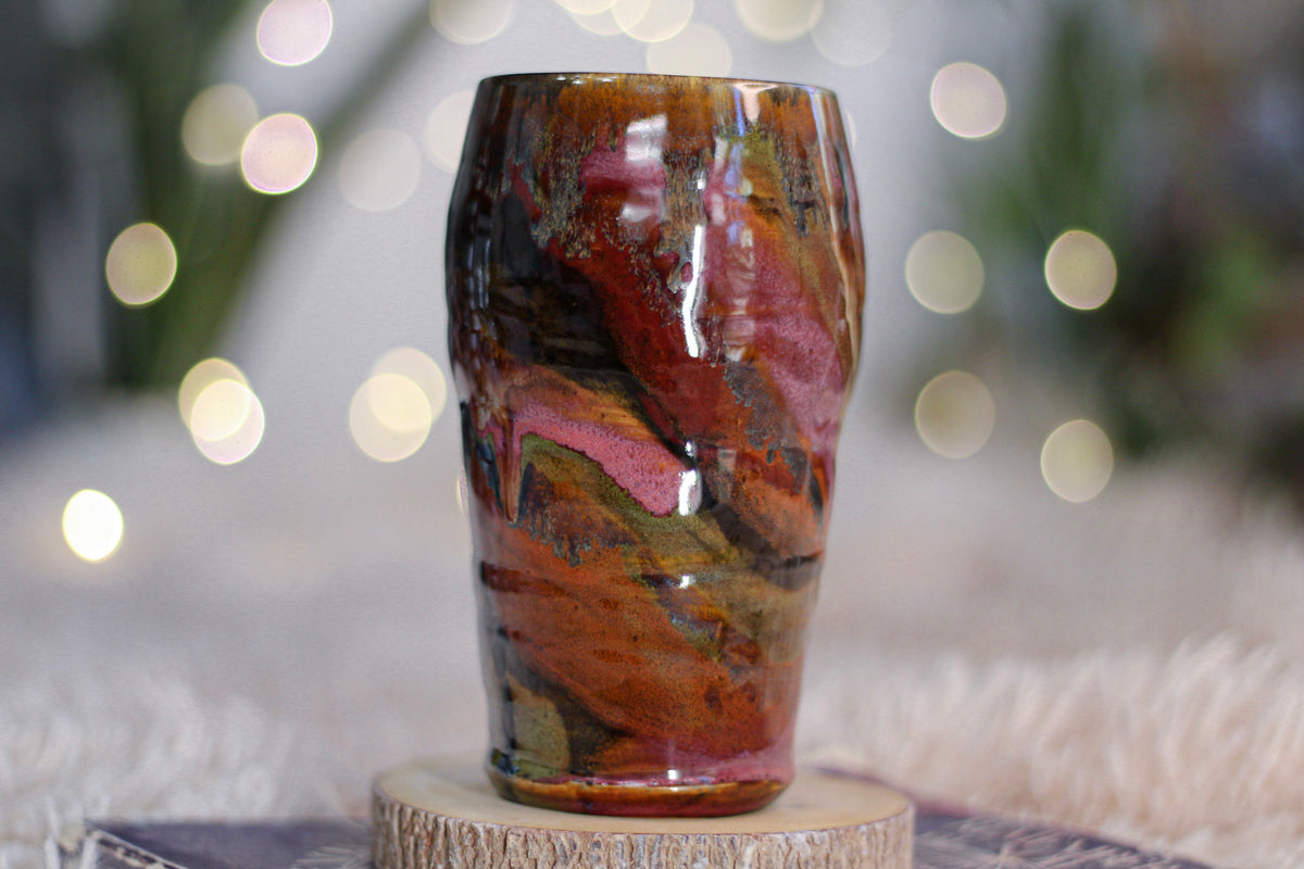 12-C Amber 'Flow' Acorn Beer Cup, 15 oz.