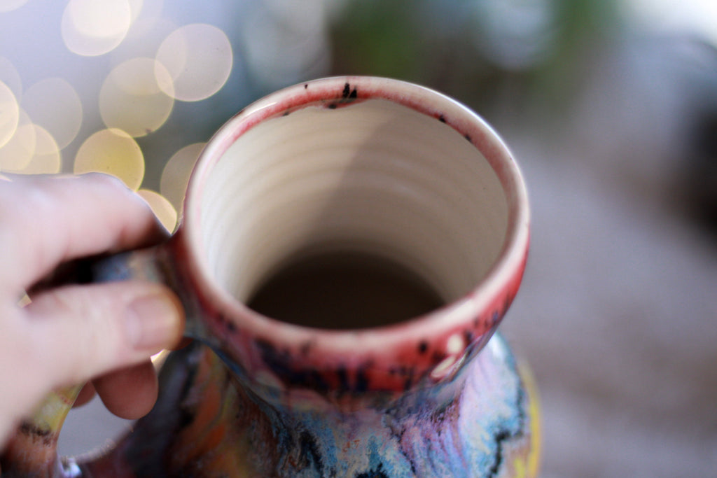 10-C Rainbow Family Gourd Mug - MINOR MISFIT, 14 oz. - 10% off