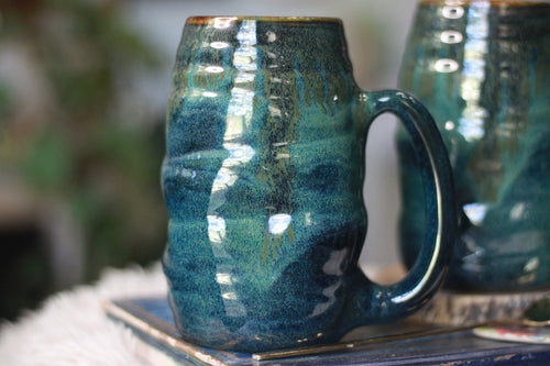 10-F Deep Blue Textured Mug, 20 oz. (This listing is for one mug)