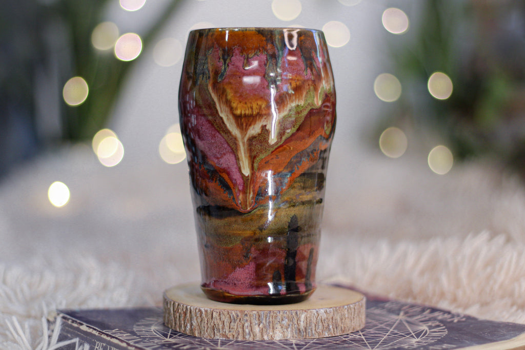 12-C Amber 'Flow' Acorn Beer Cup, 15 oz.