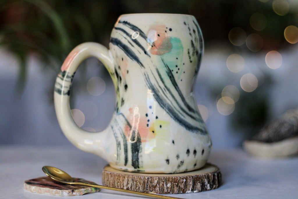 12-D Atomic Jazz Acorn Gourd Mug, 20 oz.