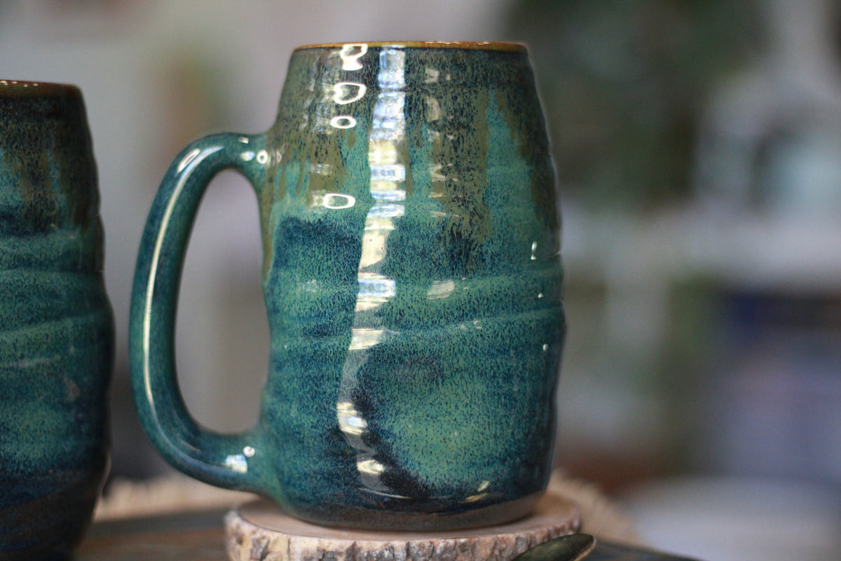 10-F Deep Blue Textured Mug, 20 oz. (This listing is for one mug)