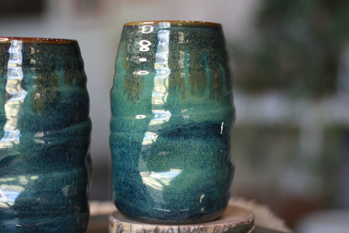 10-F Deep Blue Textured Mug, 20 oz. (This listing is for one mug)
