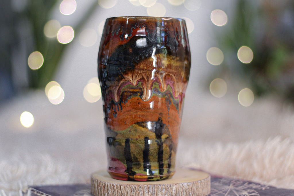12-C Amber 'Flow' Acorn Beer Cup, 15 oz.