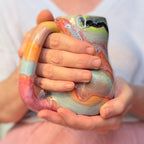 13-B Pastel Rainbow Gourd Mug, 20 oz.