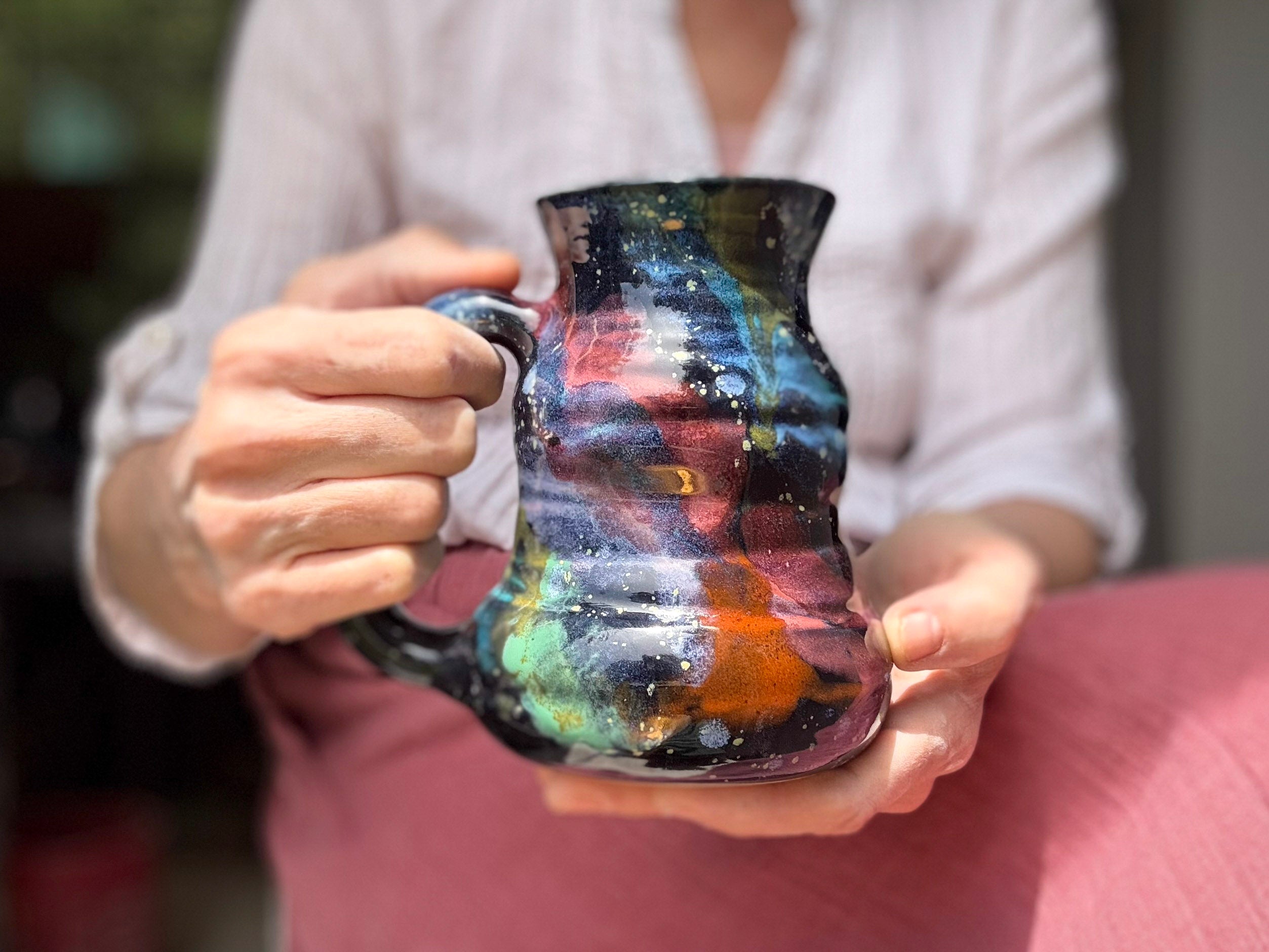 14-A Rainbow Stellar Cuddle Mug - TOP SHELF, 22 oz.