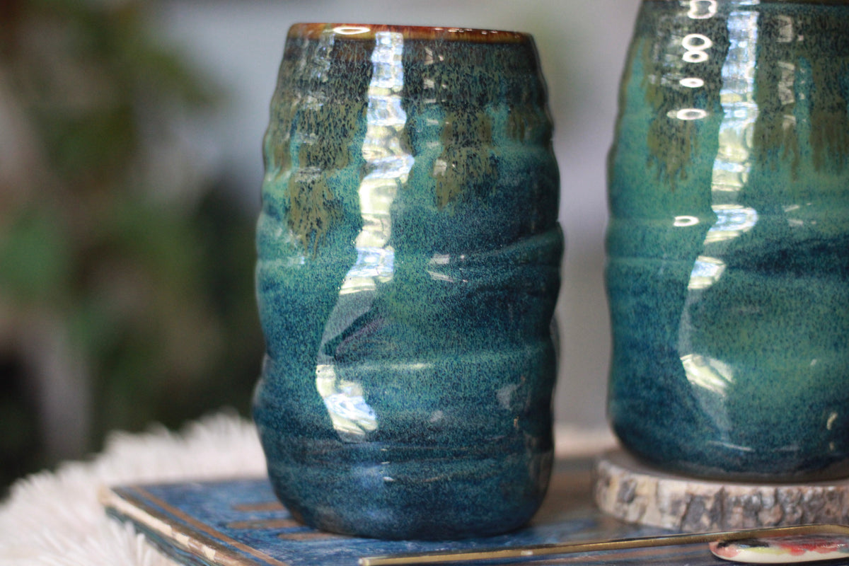 10-F Deep Blue Textured Mug, 20 oz. (This listing is for one mug)