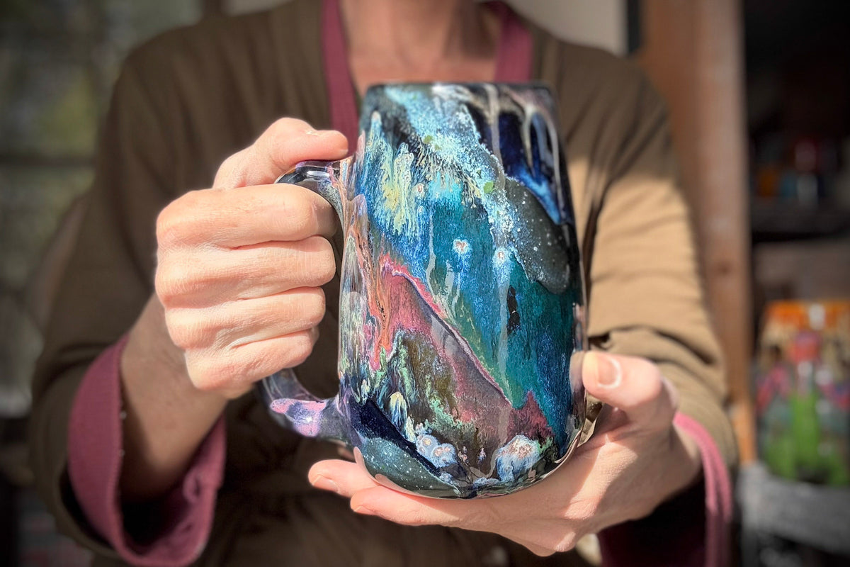 13-D Cosmic Grotto Mug, 25 oz.