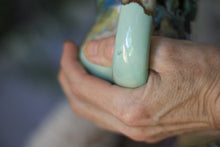 Load image into Gallery viewer, 10-D Aqua Mountains Barely Flared Textured Divot 'Cuddle' Mug, 17 oz.