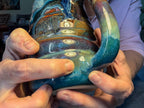 14-C Turquoise PROTOTYPE Swirly Mug, 26 oz.
