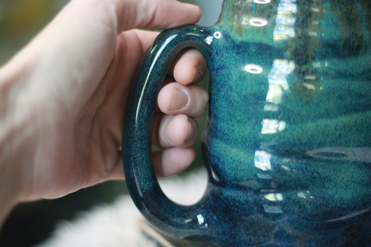 10-F Deep Blue Textured Mug, 20 oz. (This listing is for one mug)