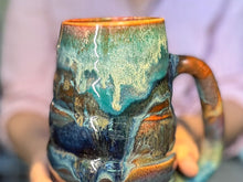 Load image into Gallery viewer, 14-C Turquoise PROTOTYPE Swirly Mug, 26 oz.
