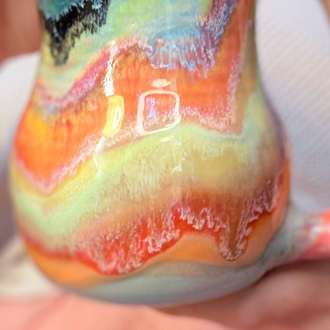 13-B Pastel Rainbow Gourd Mug, 20 oz.