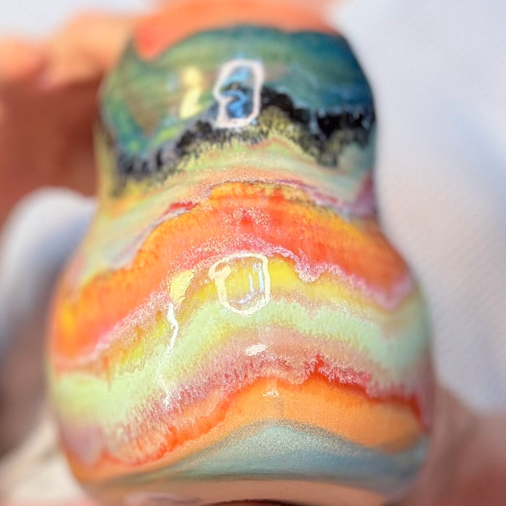 13-B Pastel Rainbow Gourd Mug, 20 oz.