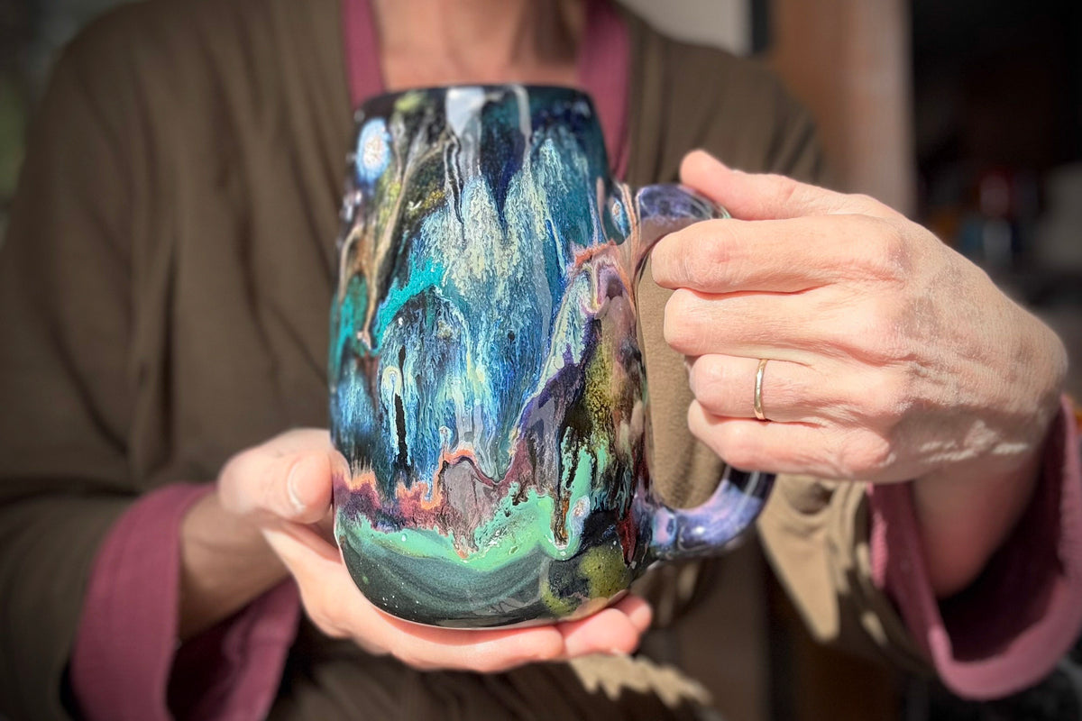13-D Cosmic Grotto Mug, 25 oz.