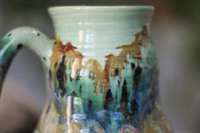 Load image into Gallery viewer, 10-D Aqua Mountains Barely Flared Textured Divot 'Cuddle' Mug, 17 oz.