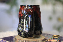 Load image into Gallery viewer, 12-F Scarlet Stellar Chaos Textured Divot Mug, 17 oz.