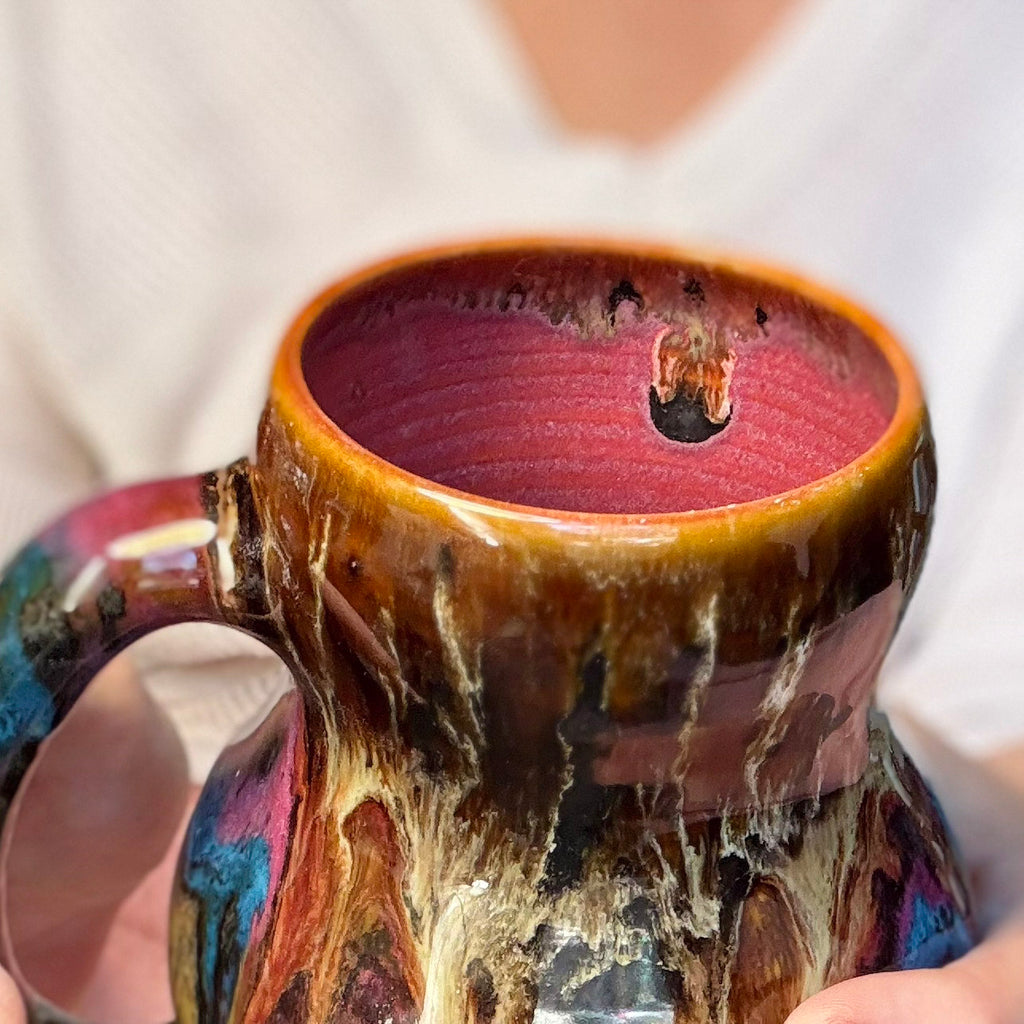 01-B Molten Cheetah Gourd Mug, TOP SHELF - 24 oz.