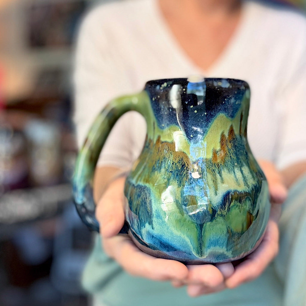 02-B Misty Mountain Midnight Curvy Mug - TOP SHELF MISFIT, 24 oz.