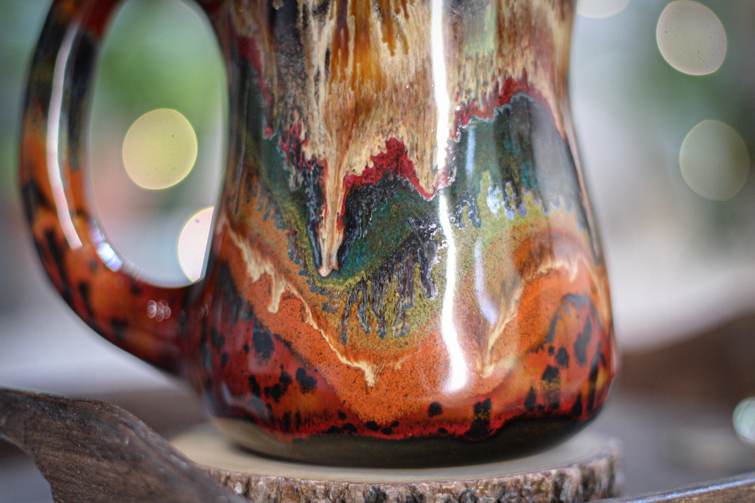 02-A Desert Oasis Variation Gourd Mug - TOP SHELF, 26 oz.