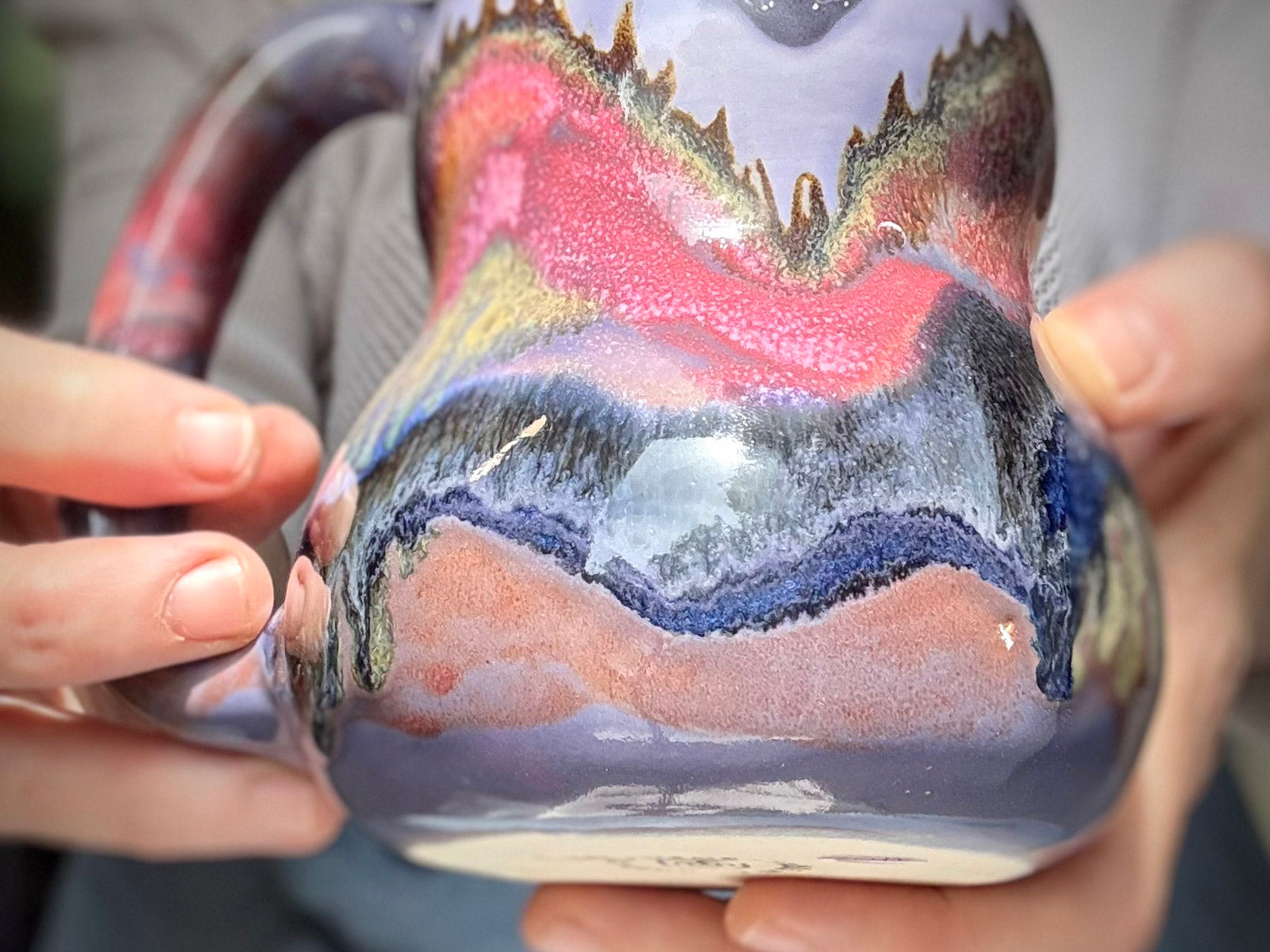 02-B Purple Mountain Majesty Curvy Mug - TOP SHELF MISFIT, 21 oz.