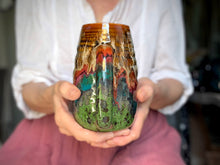 Load image into Gallery viewer, 02-B Molten Cheetah Swirly Mug - TOP SHELF, 26 oz.