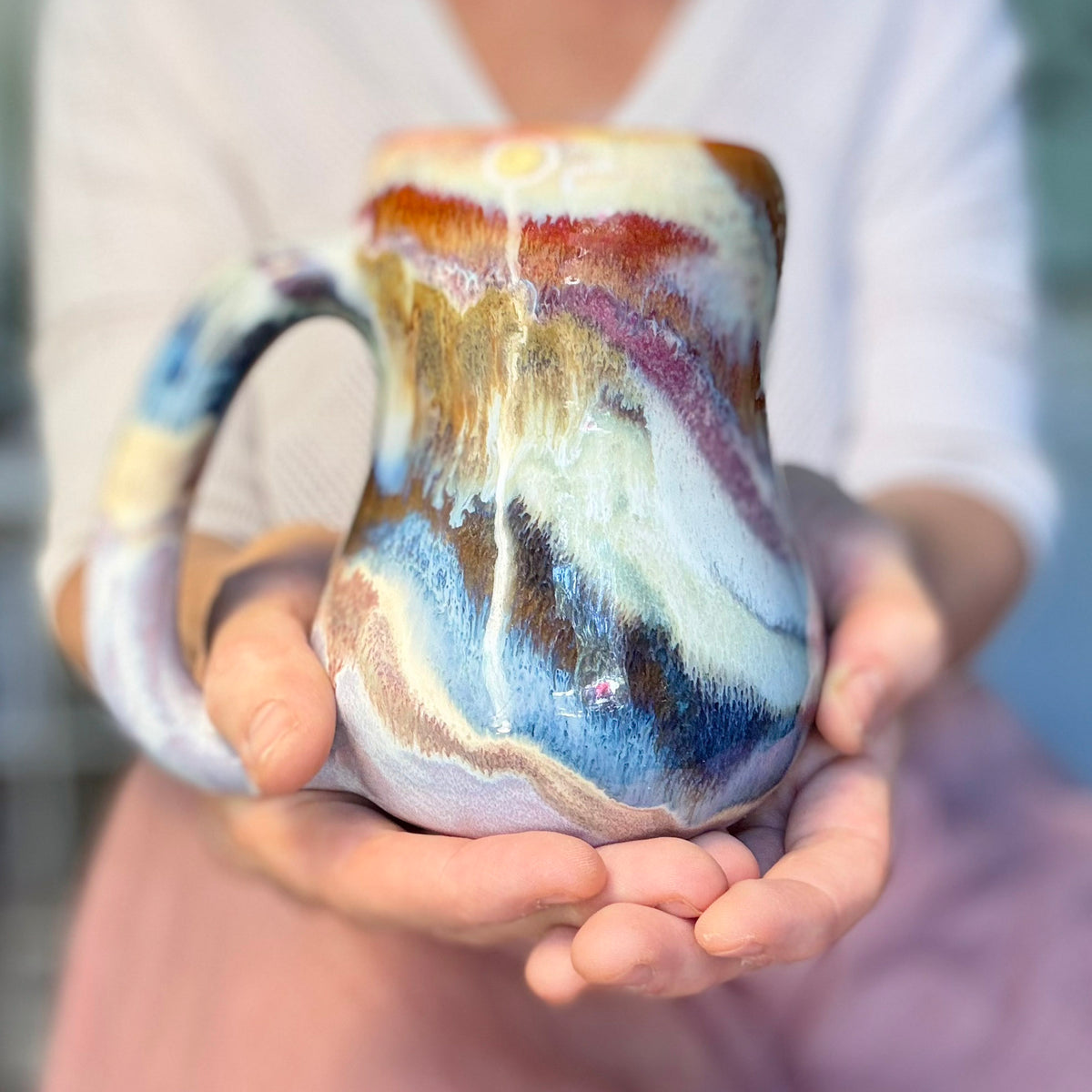13-D Winter Rainbow Mug, 19 oz.