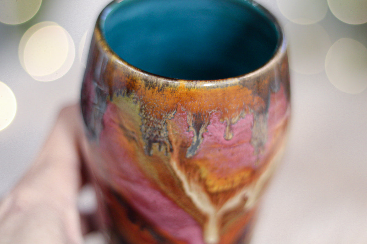 12-C Amber 'Flow' Acorn Beer Cup, 15 oz.