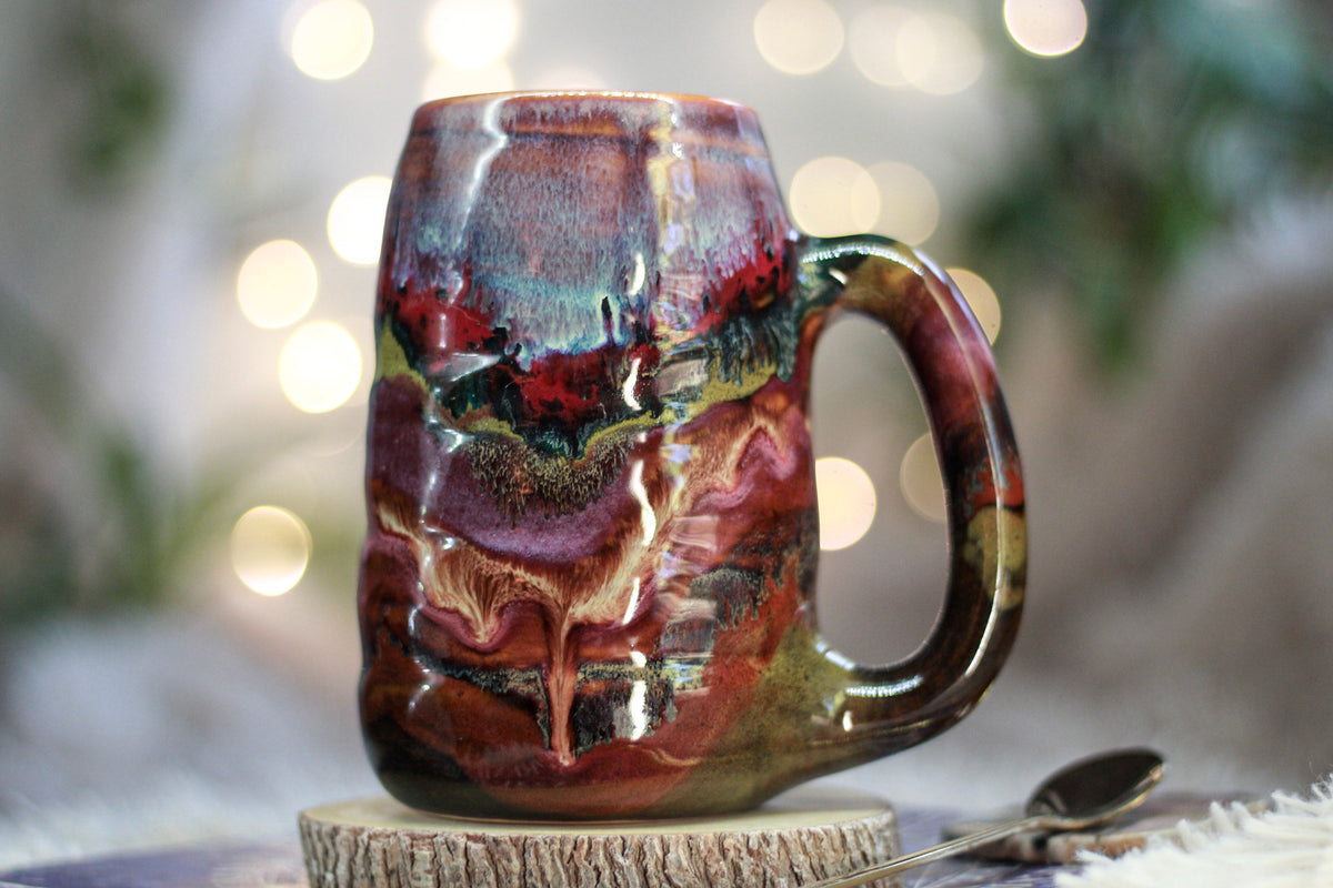 12-E Brown EXPERIMENT Textured Mug, 20 oz.