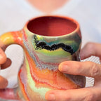 13-B Pastel Rainbow Gourd Mug, 20 oz.