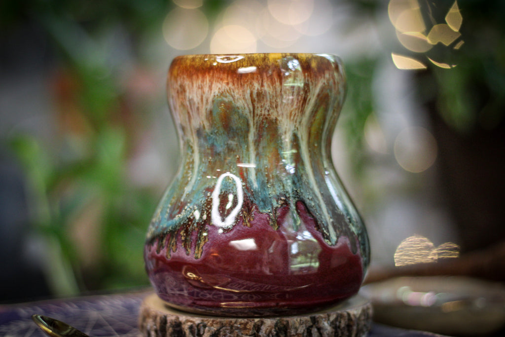 15-D Aqua Falls Acorn Gourd Mug, 17 oz.