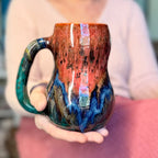 13-B Molten Melon Curvy Mug, 25 oz.