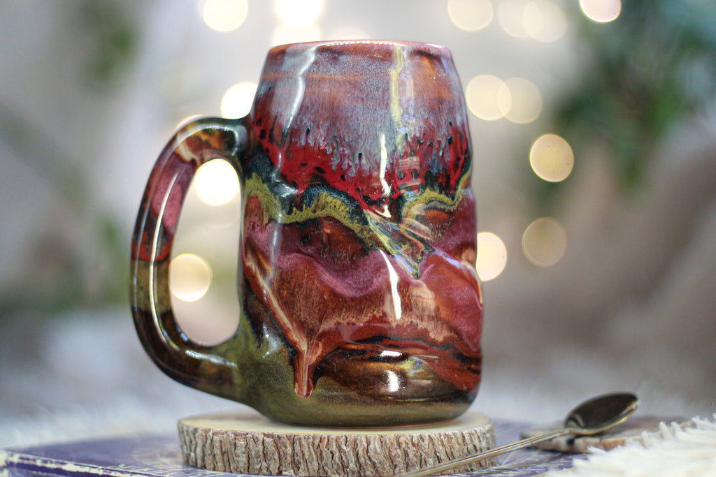 12-E Brown EXPERIMENT Textured Mug, 20 oz.