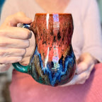 13-B Molten Melon Curvy Mug, 25 oz.